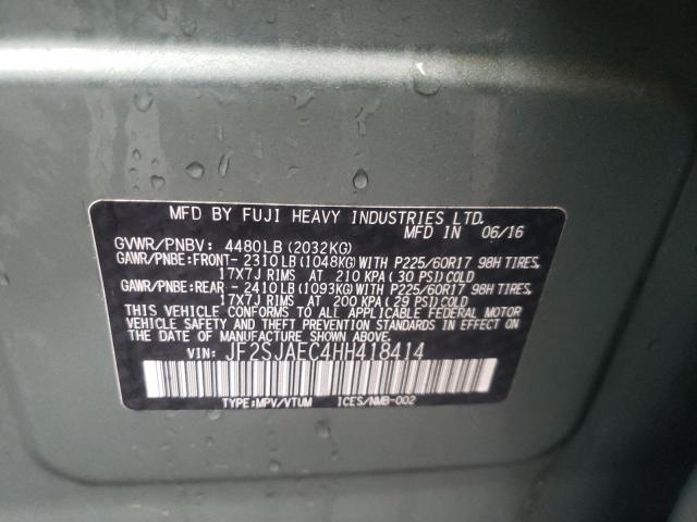 Photo 11 VIN: JF2SJAEC4HH418414 - SUBARU FORESTER 2 