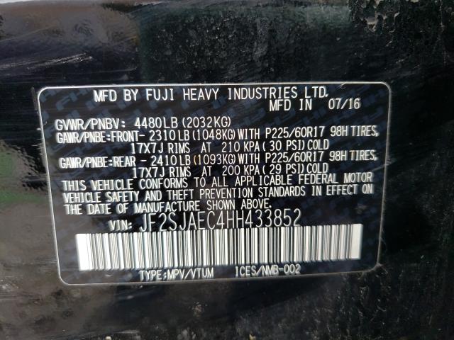 Photo 9 VIN: JF2SJAEC4HH433852 - SUBARU FORESTER 2 