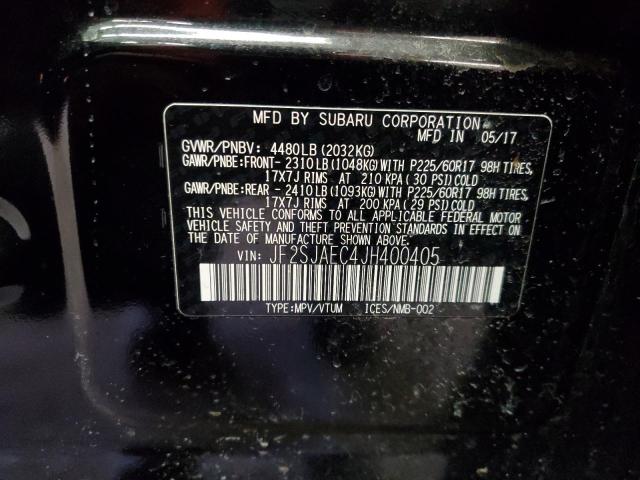 Photo 11 VIN: JF2SJAEC4JH400405 - SUBARU FORESTER 