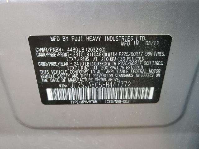 Photo 9 VIN: JF2SJAEC5EH447772 - SUBARU FORESTER 2 