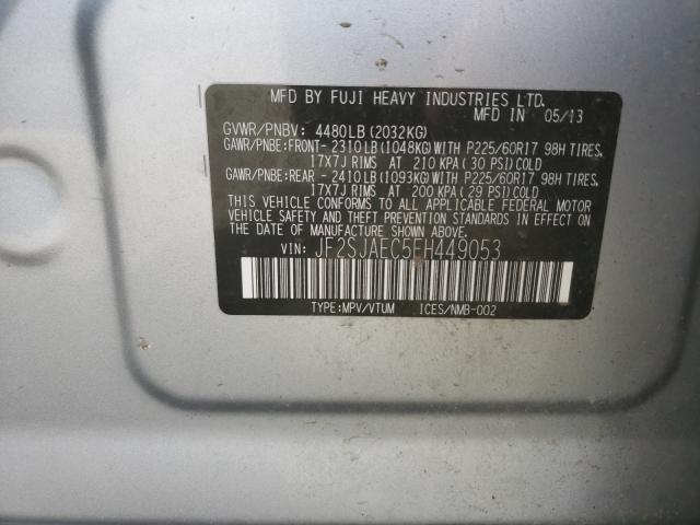 Photo 9 VIN: JF2SJAEC5EH449053 - SUBARU FORESTER 2 