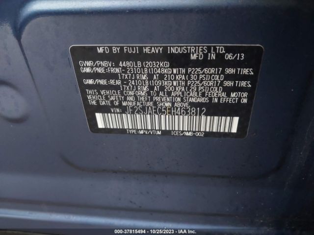 Photo 8 VIN: JF2SJAEC5EH463812 - SUBARU FORESTER 