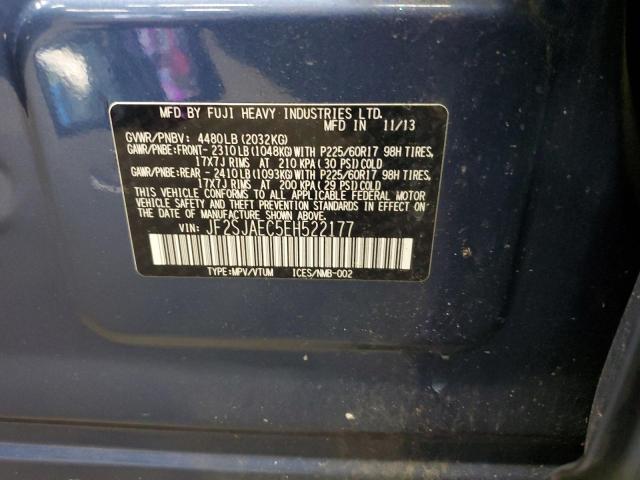 Photo 12 VIN: JF2SJAEC5EH522177 - SUBARU FORESTER 2 