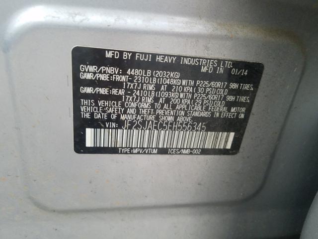 Photo 9 VIN: JF2SJAEC5EH556345 - SUBARU FORESTER 2 