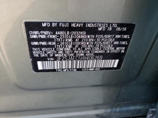 Photo 9 VIN: JF2SJAEC5HH406269 - SUBARU FORESTER 