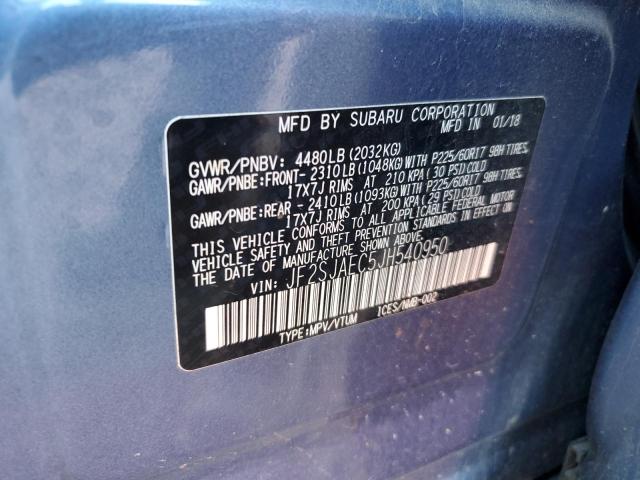 Photo 11 VIN: JF2SJAEC5JH540950 - SUBARU FORESTER 2 