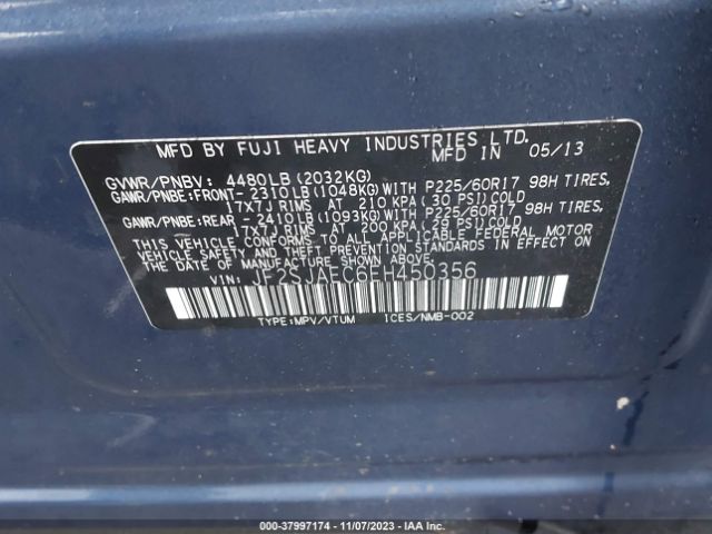 Photo 8 VIN: JF2SJAEC6EH450356 - SUBARU FORESTER 