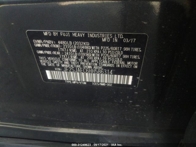 Photo 8 VIN: JF2SJAEC6HH586314 - SUBARU FORESTER 