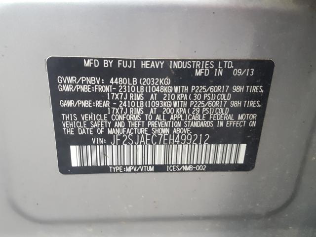 Photo 9 VIN: JF2SJAEC7EH499212 - SUBARU FORESTER 2 