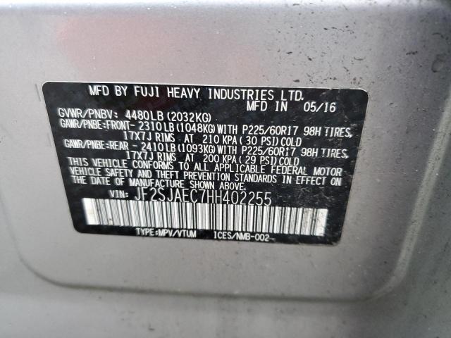 Photo 12 VIN: JF2SJAEC7HH402255 - SUBARU FORESTER 2 