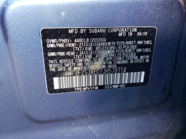 Photo 9 VIN: JF2SJAEC7JH578714 - SUBARU FORESTER 2 