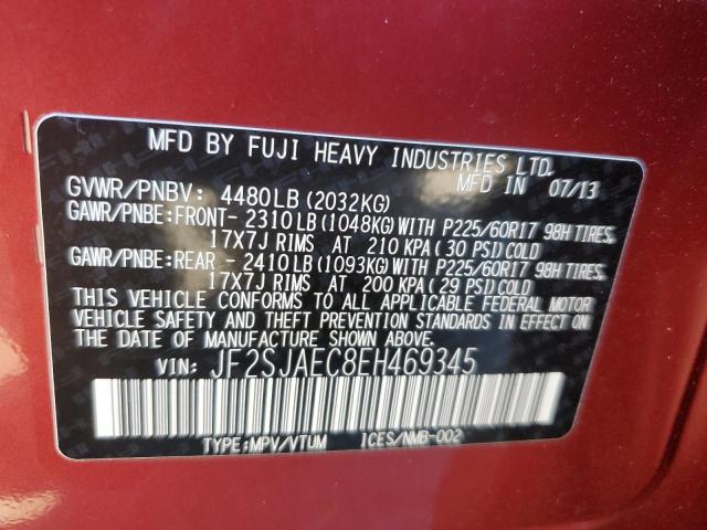 Photo 11 VIN: JF2SJAEC8EH469345 - SUBARU FORESTER 