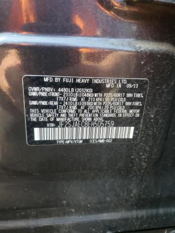 Photo 11 VIN: JF2SJAEC8EH505759 - SUBARU FORESTER 2 