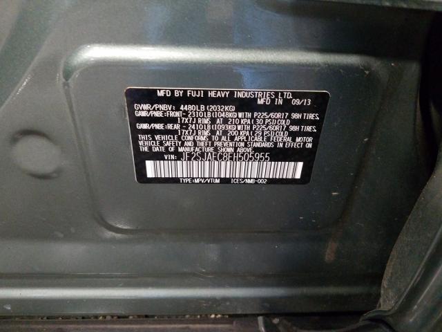 Photo 9 VIN: JF2SJAEC8EH505955 - SUBARU FORESTER 2 