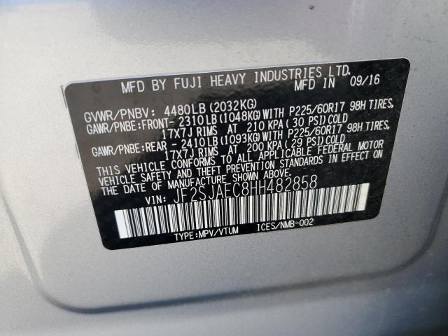 Photo 11 VIN: JF2SJAEC8HH482858 - SUBARU FORESTER 