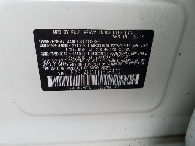 Photo 9 VIN: JF2SJAEC8HH536403 - SUBARU FORESTER 