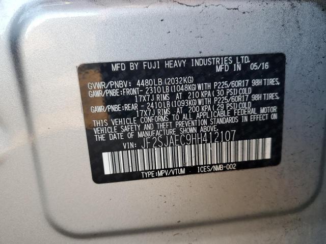 Photo 12 VIN: JF2SJAEC9HH412107 - SUBARU FORESTER 2 