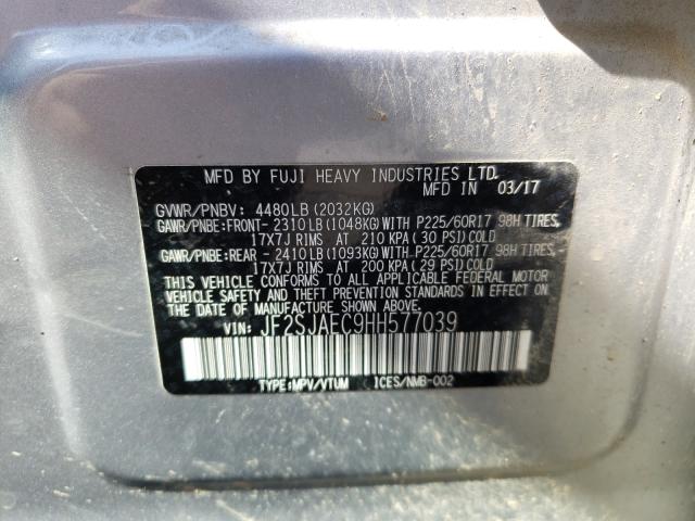 Photo 9 VIN: JF2SJAEC9HH577039 - SUBARU FORESTER 2 