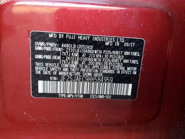 Photo 12 VIN: JF2SJAEC9HH584959 - SUBARU FORESTER 