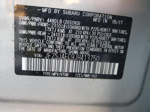 Photo 12 VIN: JF2SJAEC9JH413750 - SUBARU FORESTER 2 