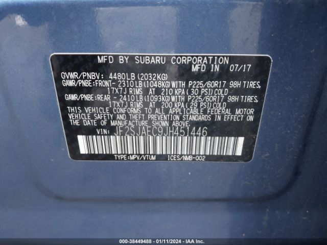 Photo 8 VIN: JF2SJAEC9JH451446 - SUBARU FORESTER 