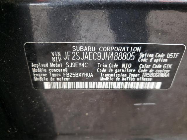 Photo 12 VIN: JF2SJAEC9JH488805 - SUBARU FORESTER 2 