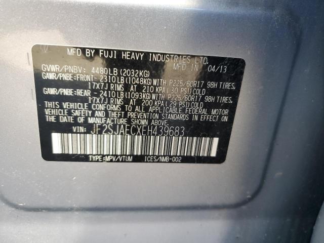 Photo 12 VIN: JF2SJAECXEH439683 - SUBARU FORESTER 