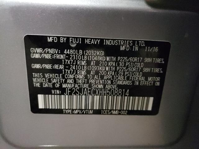 Photo 9 VIN: JF2SJAECXHH508814 - SUBARU FORESTER 2 