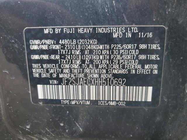 Photo 12 VIN: JF2SJAECXHH510692 - SUBARU FORESTER 2 