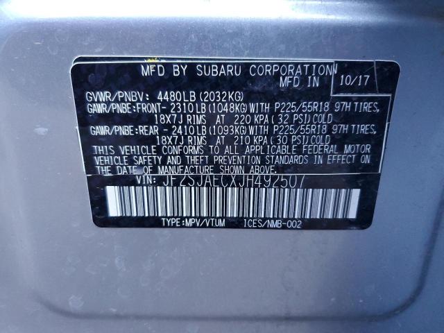 Photo 13 VIN: JF2SJAECXJH492507 - SUBARU FORESTER 2 