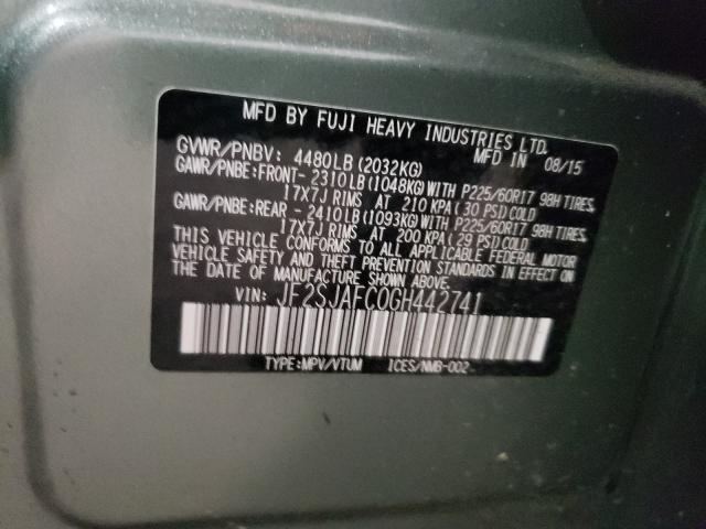 Photo 9 VIN: JF2SJAFC0GH442741 - SUBARU FORESTER 2 