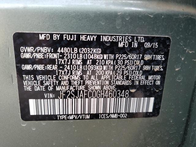 Photo 11 VIN: JF2SJAFC0GH460348 - SUBARU FORESTER 2 