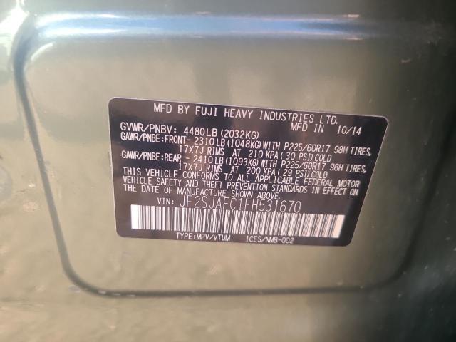 Photo 12 VIN: JF2SJAFC1FH531670 - SUBARU FORESTER 2 