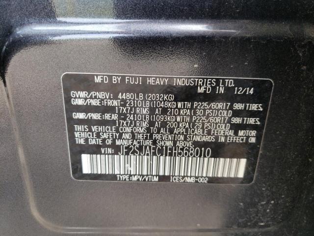 Photo 9 VIN: JF2SJAFC1FH568010 - SUBARU FORESTER 2 