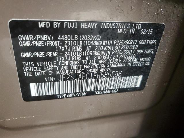 Photo 12 VIN: JF2SJAFC1FH586586 - SUBARU FORESTER 