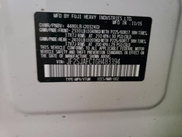 Photo 9 VIN: JF2SJAFC1GH483394 - SUBARU FORESTER 2 