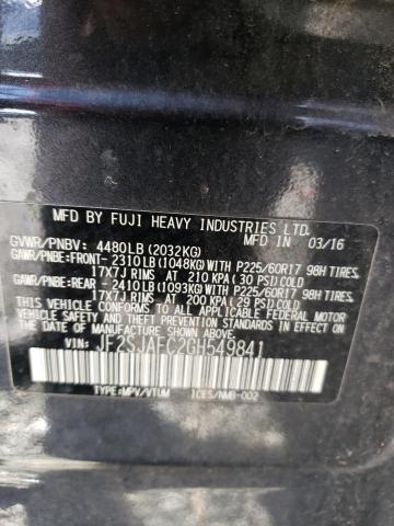 Photo 12 VIN: JF2SJAFC2GH549841 - SUBARU FORESTER 2 