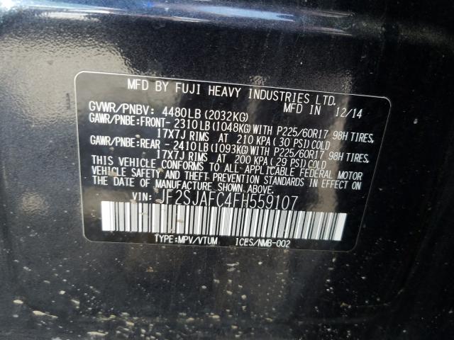 Photo 9 VIN: JF2SJAFC4FH559107 - SUBARU FORESTER 2 