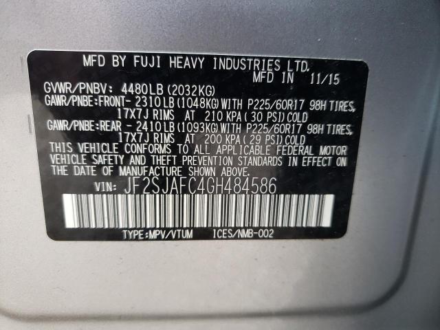 Photo 12 VIN: JF2SJAFC4GH484586 - SUBARU FORESTER 2 