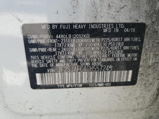 Photo 11 VIN: JF2SJAFC4GH557245 - SUBARU FORESTER 2 