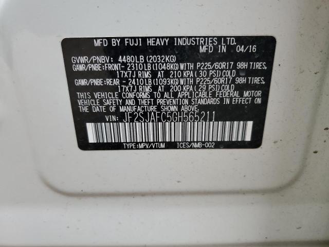 Photo 11 VIN: JF2SJAFC5GH565211 - SUBARU FORESTER 2 