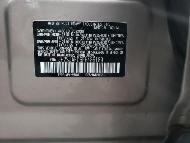 Photo 12 VIN: JF2SJAFC6FH486189 - SUBARU FORESTER 2 