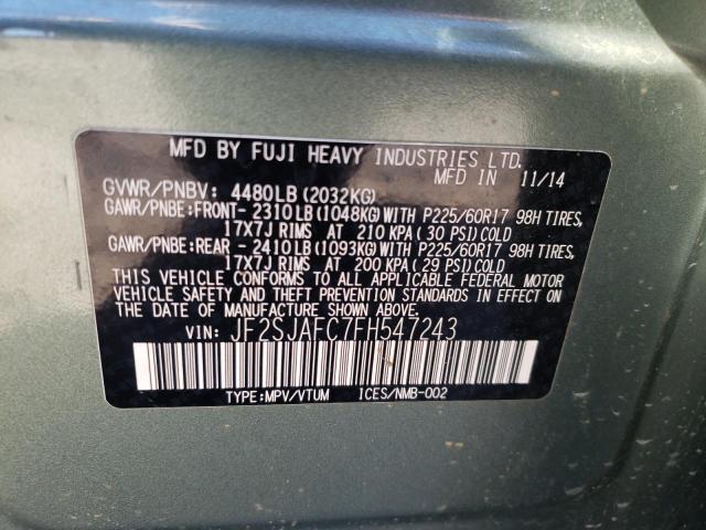 Photo 12 VIN: JF2SJAFC7FH547243 - SUBARU FORESTER 