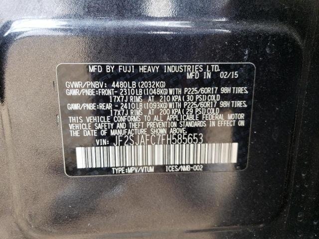 Photo 9 VIN: JF2SJAFC7FH585653 - SUBARU FORESTER 2 