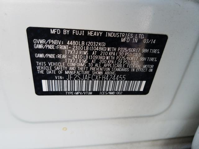 Photo 9 VIN: JF2SJAFCXFH424455 - SUBARU FORESTER 