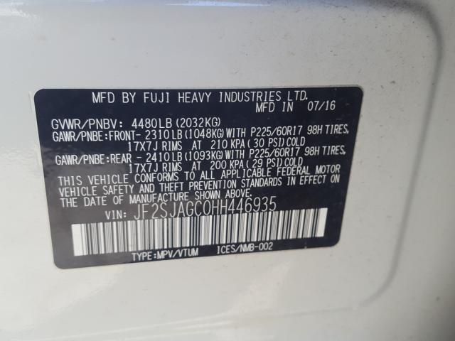 Photo 9 VIN: JF2SJAGC0HH446935 - SUBARU FORESTER 2 