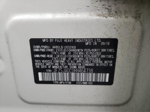 Photo 9 VIN: JF2SJAGC0HH464738 - SUBARU FORESTER 