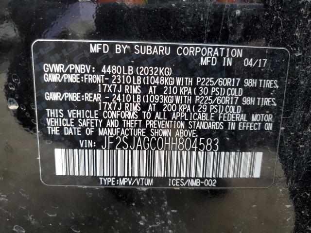 Photo 11 VIN: JF2SJAGC0HH804583 - SUBARU FORESTER 