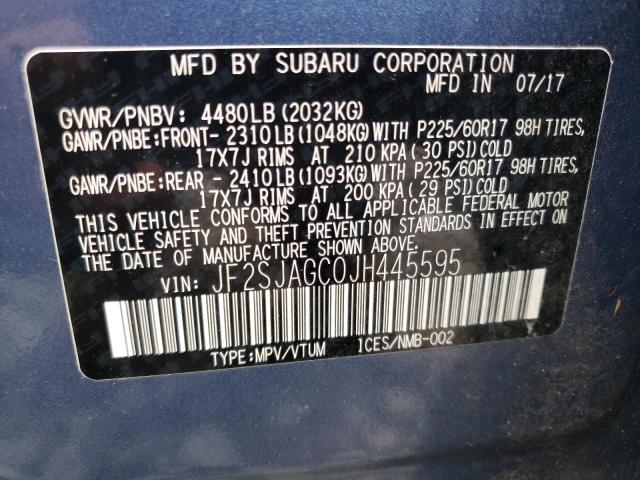 Photo 12 VIN: JF2SJAGC0JH445595 - SUBARU FORESTER 2 