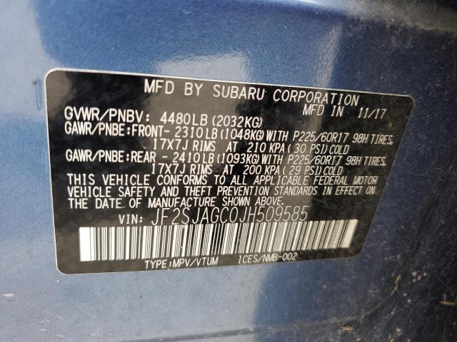 Photo 12 VIN: JF2SJAGC0JH509585 - SUBARU FORESTER 2 